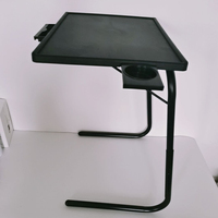 Table d'appoint pliable et réglable pour ordinateur portable avec porte-gobelet et tiroir