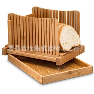 Cortador de pan de bambú plegable, tabla de cortar de madera para pan tostado, utensilios de cocina para hornear - Product Image 4