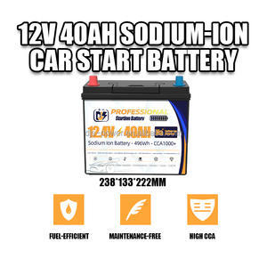Новая твердотельная натрий-ионная стартерная аккумуляторная батарея DJS 12.4В 40Ач с высоким пусковым током (CCA) для лодок и автомобилей, 3000 циклов, гарантия 3 года, -40-80°C - Product Image 3