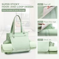 Sac de sport pour femme, sac de transport pour tapis de yoga, avec compartiment en maille respirante et poche étanche pour vêtements mouillés, idéal pour le Pilates, les voyages, la plage et l'entraînement