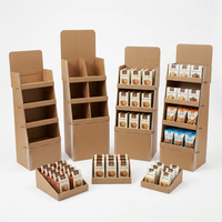 Support de présentation au sol en carton ondulé personnalisé pour biscuits et snacks - Présentoir de vente au détail écologique