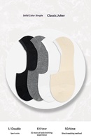 Chaussettes ultra-fines personnalisées avec logo, chaussettes invisibles en coton, chaussettes avec grip en silicone antidérapant, respirantes, pour hommes et femmes, OEM