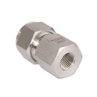 Super Duplex Acier Inoxydable F53/2507 Double Viroles Raccords de Tube 12mm Connecteur Femelle Douille Huile Eau Gaz Forgeage Plastique