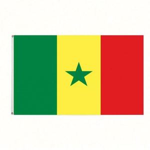 Drapeaux en polyester imperméables écologiques aux couleurs vives 3x5 pieds, bannières textiles, drapeaux sportifs rouges, jaunes, verts, étoiles, logo numérique - Product Image 1