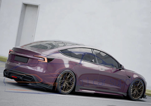 Kit Aero Car Accessoires de carrosserie Lèvre avant Diffuseur arrière Jupes latérales pour <span class=keywords><strong>Tesla</strong></span> New Mode 3 Highland Bodykit Carbon Fiber Accessory - Product Image 6