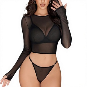 Wholesale Custom Eco-Friendly Women's 2-Piece Sport Underwear <b>Set</b> Top Solid Color Everyday <b>Sexy</b> Style Thongs 100% Bamboo Fiber - Product Image 3