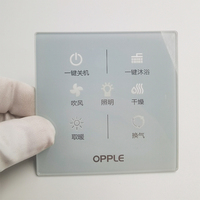 Vidrio Templado Antihuellas para Interruptor de Luz Táctil LED - Panel de Interruptor de Grado Hotelero de 86 mm