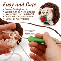 Kit de Ganchillo de Fibra Acrílica Más Vendido, Set de Ganchillo DIY con Temática Animal, Regalo Personalizable, Pieza Decorativa