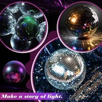 LUYI Boule disco miroir suspendue de 2/4/6/10/15/20/25/30/40/50/60/80/100 cm pour la décoration de la maison, des fêtes, des festivals et de Noël