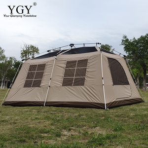 <span class=keywords><strong>YGY</strong></span> Camping en plein air tente familiale à deux chambres 13 '* 9' automatique Villa revêtement argenté PU3000mm Double couches UPF50 + Oxford argent - Product Image 3