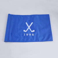 Bas quantité minimale de commande personnalisé 100% Polyester Logo double face pratique Golf Oxford drapeau de golf en tissu avec logo imprimé ou brodé