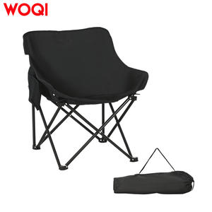 เก้าอี้พับ Woqi Moon ขนาด 61x54x66 ซม. เก้าอี้ชายหาดอลูมิเนียมพับได้ เก้าอี้แคมป์ปิ้งกลางแจ้ง สีดำ ขนาดกะทัดรัด น้ำหนักเบา - Product Image 4