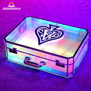 Biểu tượng tùy chỉnh VIP đông lạnh phong cách LED ánh sáng trường hợp Hộp 3 chai hiển thị Presenter glorifier cho quảng cáo biểu tượng tùy chỉnh hiển thị - Product Image 1