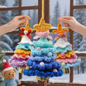 Handmade Christmas Tree Keychain Christmas Decorations Bag Charms Car Key Rings