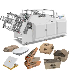 डिस्पोजेबल टेकअवे फूड कंटेनर बनाने की मशीन हैमबर्गर लंच पेपर बॉक्स बनाने की मशीन