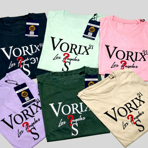 T-shirt unisexe en coton VORIX, imprimé Los Angeles, couleurs unies, taille M, fabriqué au Bangladesh, lot en gros, vêtements en stock, t-shirts de haute qualité - Product Image 1
