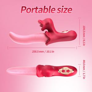 Neuestes Design 3-in-1 Zungen-Stoß-Vibratoren Dildo Sexspielzeug Luststeigernde Werkzeuge Vibrator Erotikspielzeug für Frauen Paarspiele - Product Image 4