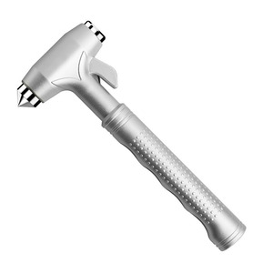 Martillo de emergencia para romper ventanas de coche con pin de seguridad para escape de vehículos y autodefensa, material ABS blanco - Product Image 1