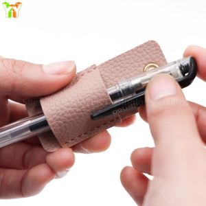 Porte-stylo anti-perte en cuir PU avec clip, porte-clés, étui portable pour stylos de poche pour infirmières - Product Image 2