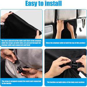 เตียงพับได้น้ำหนักเบาสำหรับเด็กเล็ก ที่นั่งเครื่องบินแบบพกพาสำหรับเด็ก พร้อมที่วางเท้า อุปกรณ์เสริมสำหรับการเดินทาง - Product Image 5