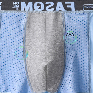 Ladymate ODM/OEM Boxer da <span class=keywords><strong>uomo</strong></span> di seta di ghiaccio biancheria intima elasticizzata 3 Pack Boxer comode <span class=keywords><strong>mutande</strong></span> morbide slip Boxer - Product Image 4