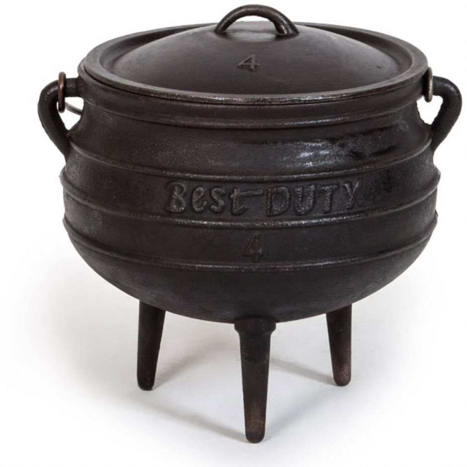 South Africa Potjiekos Three Legged Cast Iron Potjie Pot for Outdoor Camping Cooking Size 6