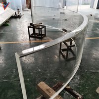 2024 nouveaux produits feuille acrylique transparente pour aquarium cylindrique, fenêtre d'aquarium acrylique transparente personnalisée en usine