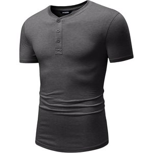 เสื้อเชิ้ตแขนสั้นผู้ชาย FOXA แบบลำลอง คอเฮนลีย์ ผ้าฝ้าย 100% ระบายอากาศได้ดี ทรงเข้ารูป เหมาะสำหรับออกกำลังกายและเล่นกีฬา - Product Image 6