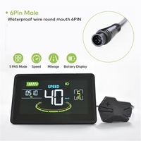 Pantalla LCD Digital Multimodelo para Bicicleta Eléctrica, 2.4 Pulgadas, IP66, Resistente al Agua, Limitador de Velocidad, Bloqueo con Contraseña, Panel de Control con Función WiFi