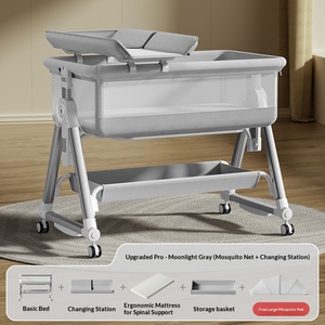 Lit à bascule pour bébé Summer Infants, hauteur réglable, mobile, nettoyable, grand format, multifonction, table à langer pliable pour chambre à coucher - Product Image 6