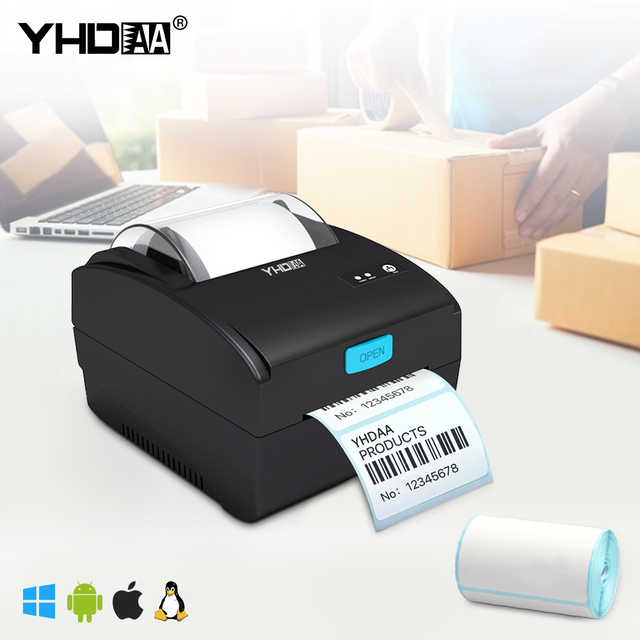Goods Package Barcode Label Printer 80mm Thermal Line Printer for Restaurant Use in Stock