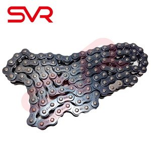 Kit Chaîne et Pignon <span class=keywords><strong>SVR</strong></span> <span class=keywords><strong>Moto</strong></span> 428 128 Or Noir CG125 150 Kit Relacion Cadena avec Couronne et Pignon pour SBR Express - Product Image 5
