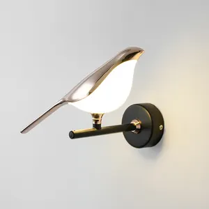 カサント照明リング鳥の形ローズゴールデンLEDメタルペンダントランプ装飾アンティークラッキー折り紙鳥吊りランプ