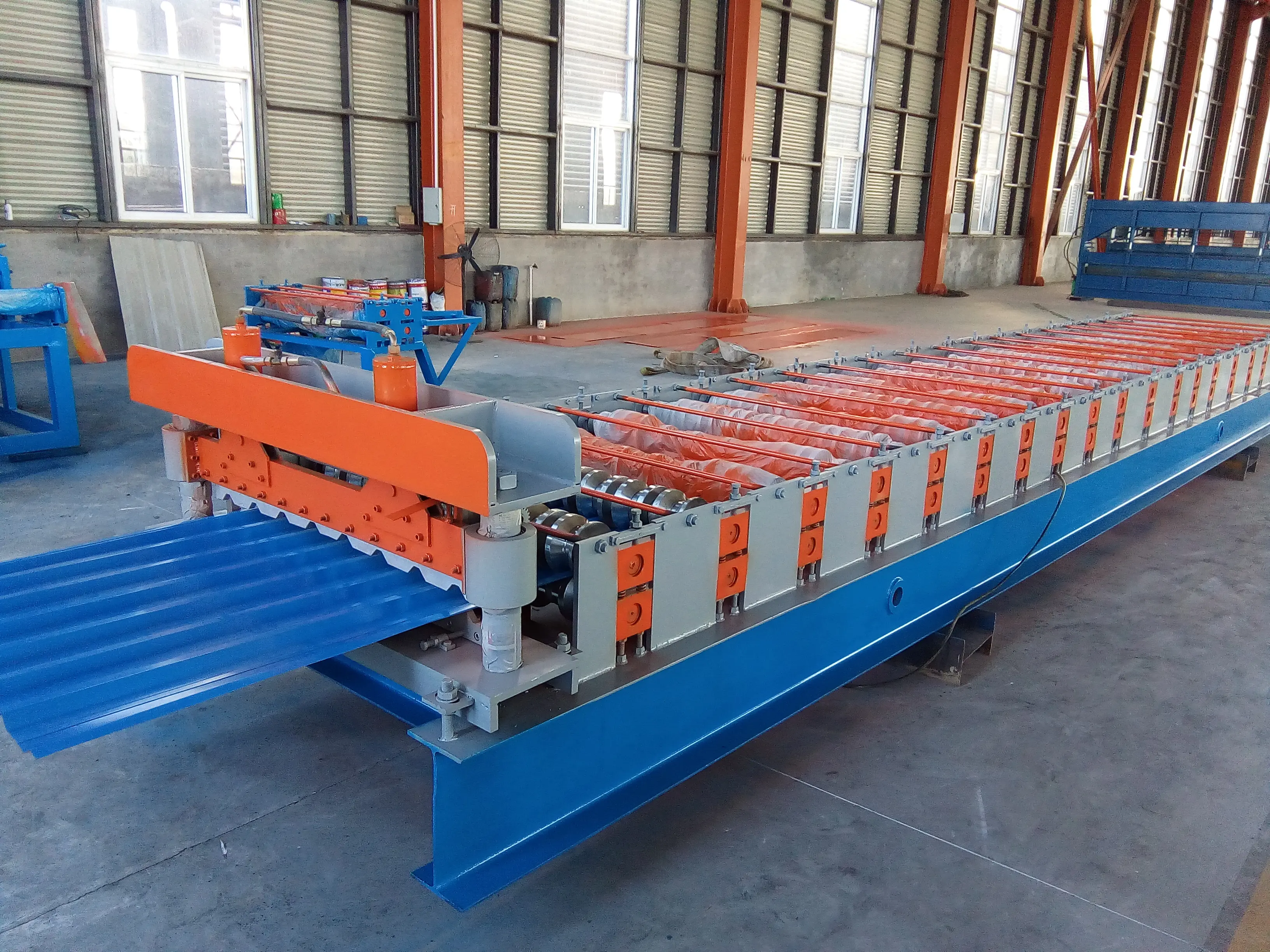 Low Cost Metal PPGI Coils Trapezoidal Ibr Tr4 Tr5 Roofing Sheets Making Roof Panel Tile Double Deck Roll Forming Machine