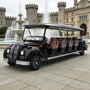 Voiture de tourisme électrique noire personnalisée populaire à 5+1 rangées, idéale pour le tourisme panoramique et les événements de mariage - Product Image 2