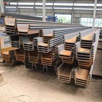 Pilotes de Acero Laminado en Caliente para Obras de Construcción, Pilotes de Acero Tipo U, Q235B/Q355B, Sin Aleación, Estándar Nacional, Entregables