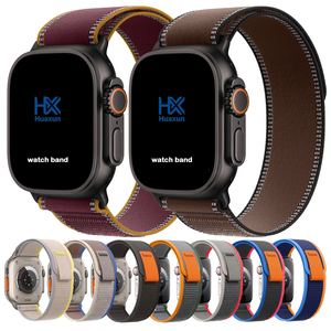 Bracelet en nylon tressé <span class=keywords><strong>Trail</strong></span> Loop pour <span class=keywords><strong>Apple</strong></span> <span class=keywords><strong>Watch</strong></span> Ultra 4 49 mm, séries 12, 11, 10, 46 mm, 45 mm, 44 mm, avec fermeture auto-agrippante, bracelet de sport - Product Image 1