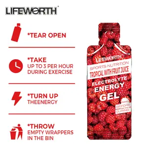 Lifeworth Bouteille Forme Pré Workout Poudre Nutrition Sportive Énergie Liquide Sports Nutrition Énergie Gel Shots pour Tout Entraînement