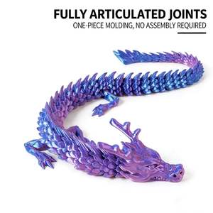 Dragón de Cristal PLA Impreso en 3D de 60 cm, Juguetes Creativos Coloridos para Niños, Animales Divertidos y Amigables, Figura de Acción de Dinosaurios, Regalo - Product Image 3