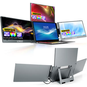 Triple <span class=keywords><strong>écran</strong></span> portable Full HD de 14 pouces adapté aux ordinateurs portables, IPS ultra-fin, <span class=keywords><strong>compatible</strong></span> avec <span class=keywords><strong>Mac</strong></span> et Windows - Product Image 1