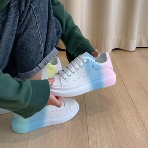 Baskets de sport décontractées légères pour femmes avec doublure en coton à bout fermé supérieur en cuir respirant-Baskets décontractées pour femmes - Product Image 6