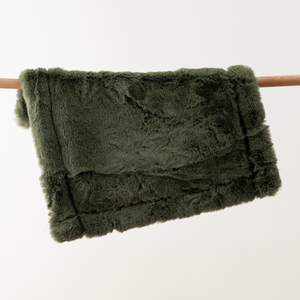 Coperta Comfort per Culla di Alta Qualità, Spessa e Soffice, con Bordo in Finta Pelliccia Verde, Stampa Boho con Piante di Cactus, Portatile per Neonati - Product Image 6