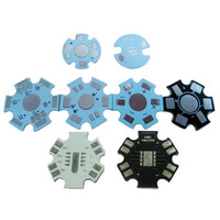 Circuit imprimé de haute qualité 2, 4 ou 6 broches, couleur blanc/noir, MCPCB 16 mm de diamètre, base en aluminium 20 mm pour LED, PCB étoile pour LED