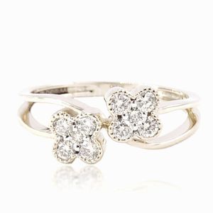 Prutha Timeless Elegance Original Classic Stonewels Silver Diamond Band IGI Certificado para bodas Fiestas Aniversarios - Product Image 1