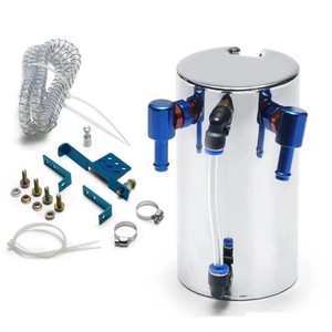 Réservoir de liquide de refroidissement universel en alliage d'aluminium, 10L, avec raccords bleus, pour mise à niveau du système de refroidissement du moteur - Product Image 1