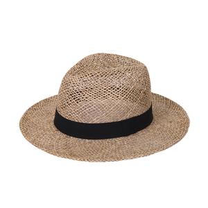 JAKIJAYI Chapeau de Panama en paille de jonc de mer unisexe de haute qualité Chapeau de plage populaire à large bord Prix compétitif Chapeau de soleil pour hommes femmes - Product Image 1