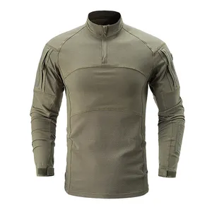 Wholesale Factory ACS Hunting Training Tactical Shirt Long Sleeve Olive Green Camouflage Shirt