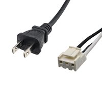 Cable de Alimentación Japonés Estándar de 2 Pines JIS C 8303 H05VV-F 3G0.75mm2 para Monitor de Computadora, TV, Impresora, Electrodomésticos, Cable de Repuesto OEM