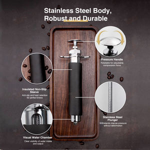 Machine à expresso de type tambour à aiguilles pour le bureau, la maison, le voyage, préparation à froid et à chaud, café moulu, mini cafetière portable à main - Product Image 2