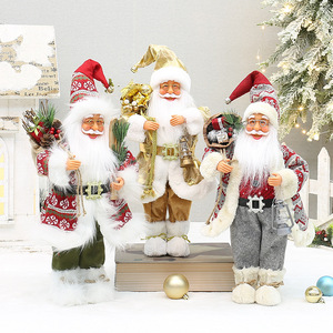 Figura de Santa Claus de 18 Pulgadas, Muñeco Decorativo de Pie, Adorno Navideño, Acabado Brillante Ecológico - Product Image 1